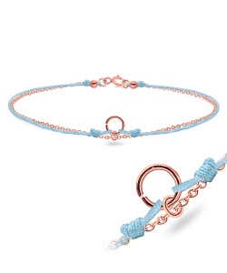 Rose Gold Plated Shiny Rope Anklet ANK-101-RO-GP